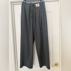 Lane Bryant Women’s Gramercy Trouser Drawstring Button & Clasp Gray Size 18/20